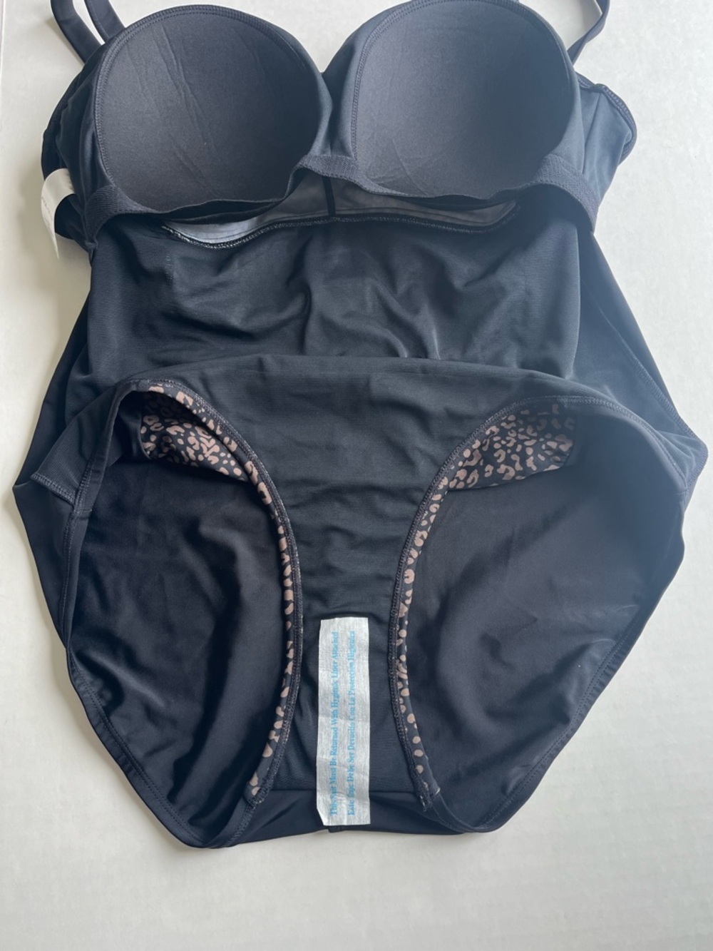 Ava & Viv Women’s Black Brown Leopard Print One Piece Slimming Swimsuit 18W - Picture 10 of 13